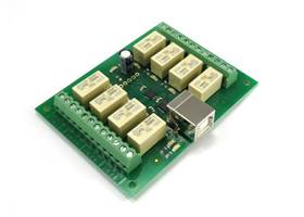 8 Channel Relay Module with USB (USB-RLY08-B)